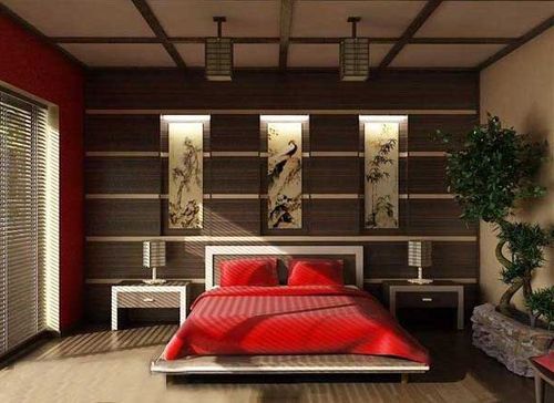 Спальня в китайском стиле - 75 фото